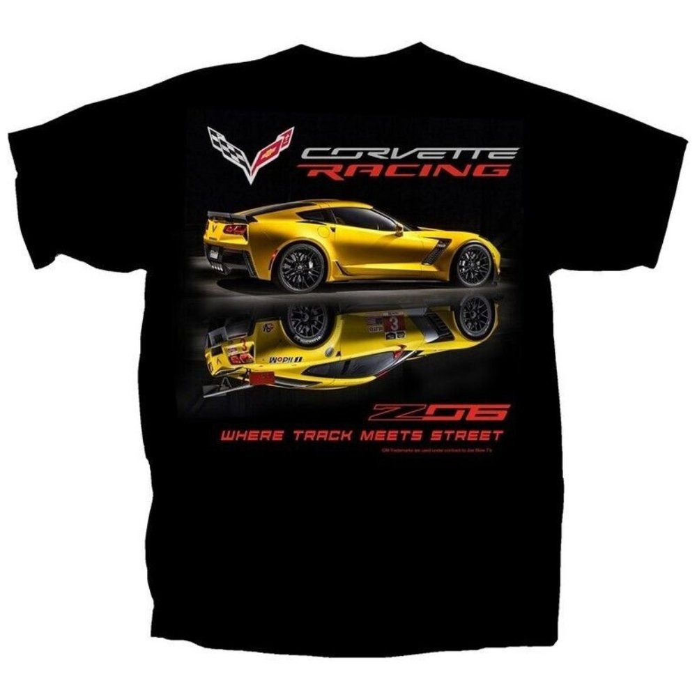 Chevy Chevrolet Corvette Where Track Meets Street S/S Shirt- NEW Fast Ship